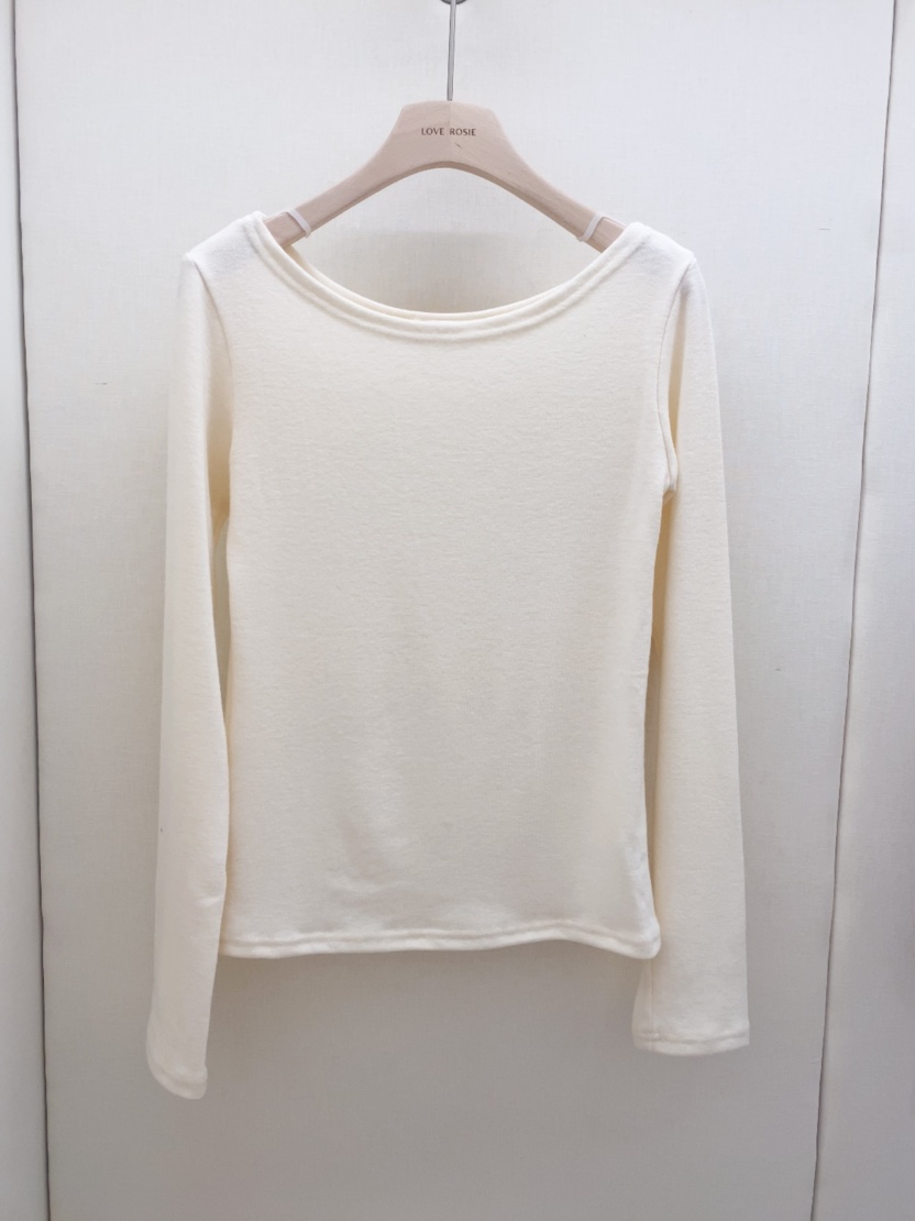 LOVE ROSIE韓國代購㊣女裝新款職業長袖T恤安哥拉羊毛船領LOVE ROSIE長袖T恤圖色1