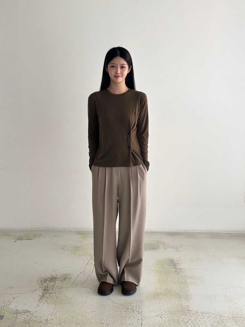 HEIZE韓國代購㊣女裝新款時尚人氣休閑25秋冬職業熱賣長袖T恤HEIZE長袖T恤