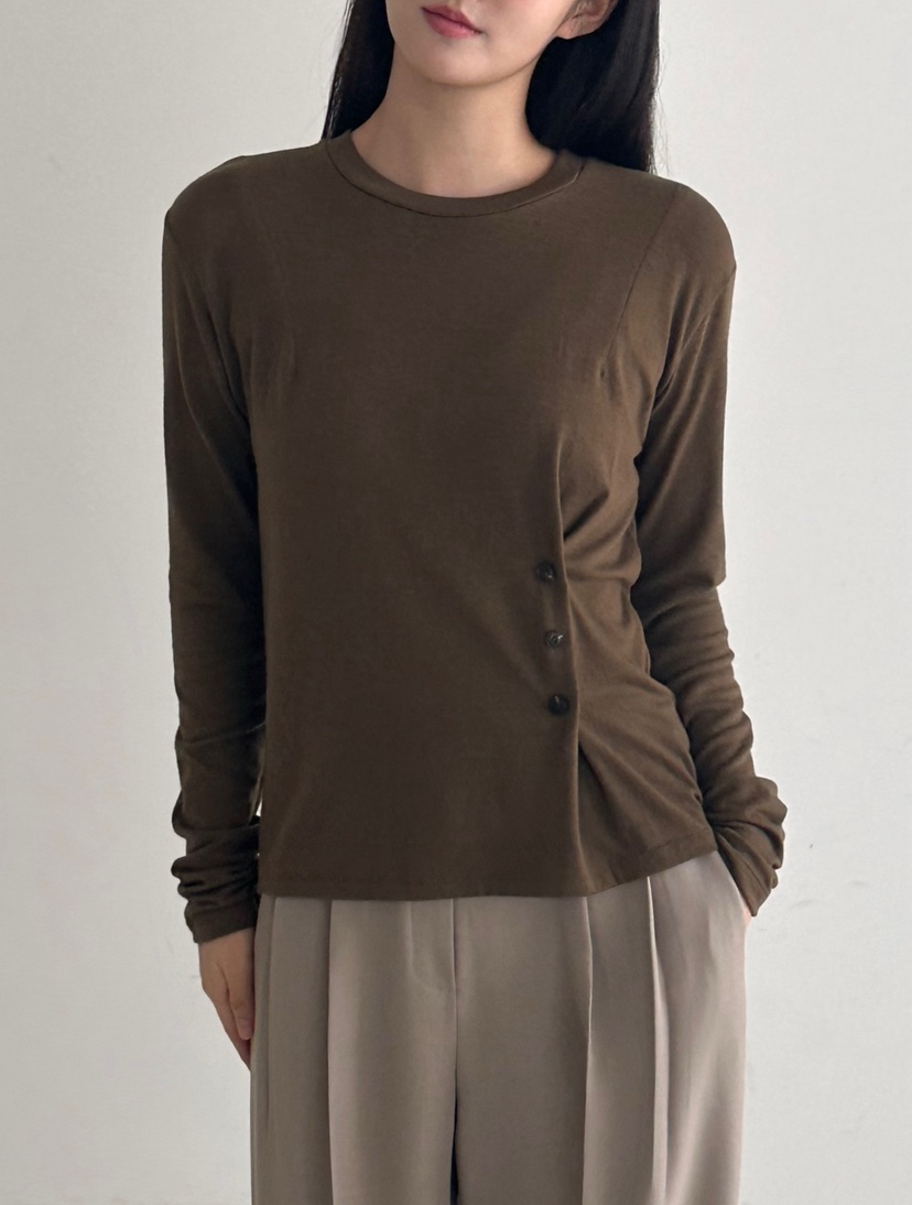 HEIZE韓國代購㊣女裝新款時尚人氣休閑25秋冬職業熱賣長袖T恤HEIZE長袖T恤