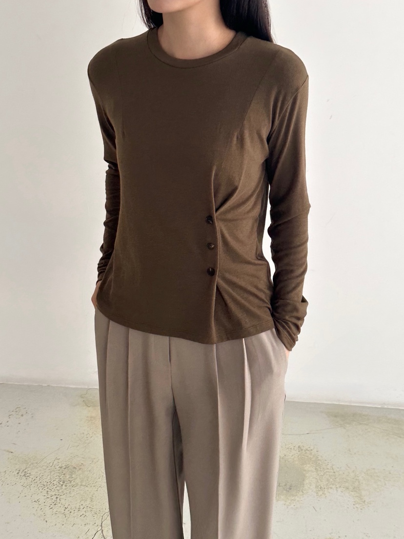 HEIZE韓國代購㊣女裝新款時尚人氣休閑25秋冬職業熱賣長袖T恤HEIZE長袖T恤