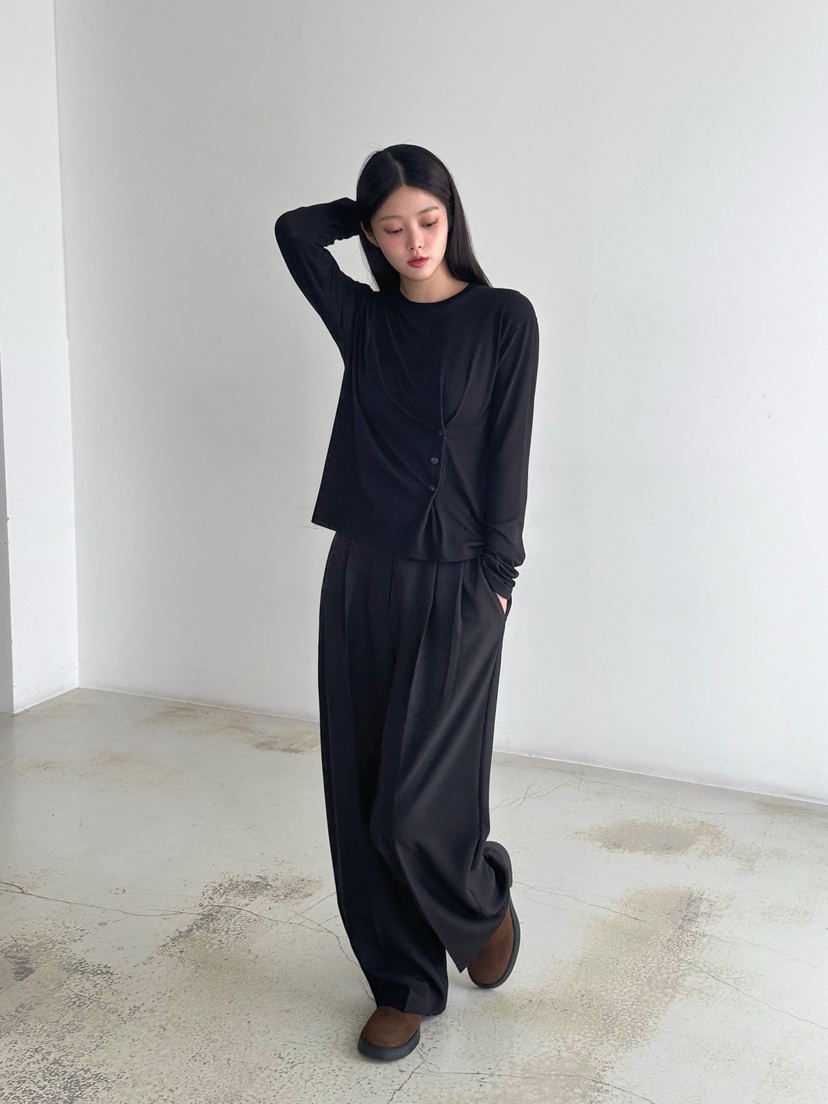 HEIZE韓國代購㊣女裝新款時尚人氣休閑25秋冬職業熱賣長袖T恤HEIZE長袖T恤