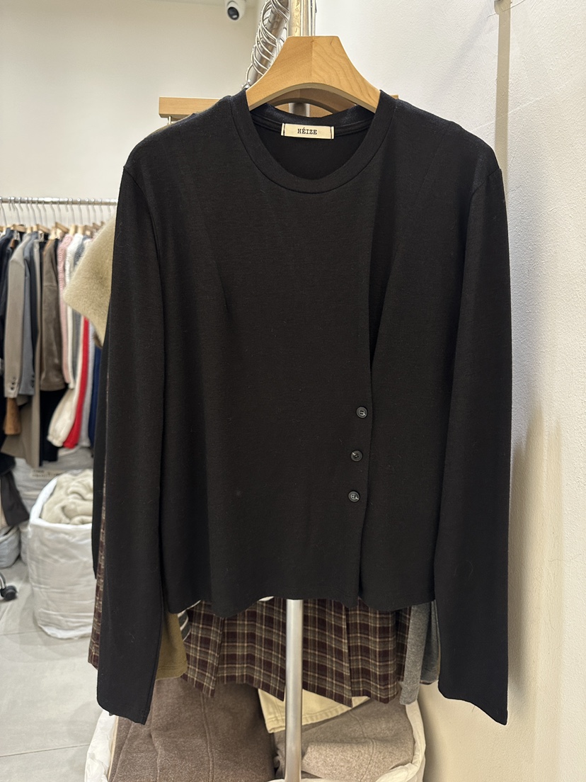 HEIZE韓國代購㊣女裝新款時尚人氣休閑25秋冬職業熱賣長袖T恤HEIZE長袖T恤圖色3