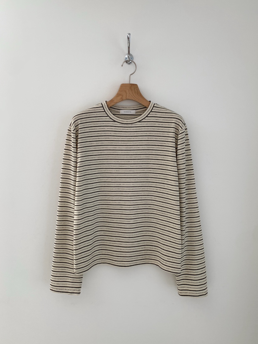 COURGETTE韓國代購㊣女士新品25秋冬休閑人氣職業推薦長袖T恤COURGETTE長袖T恤圖色2