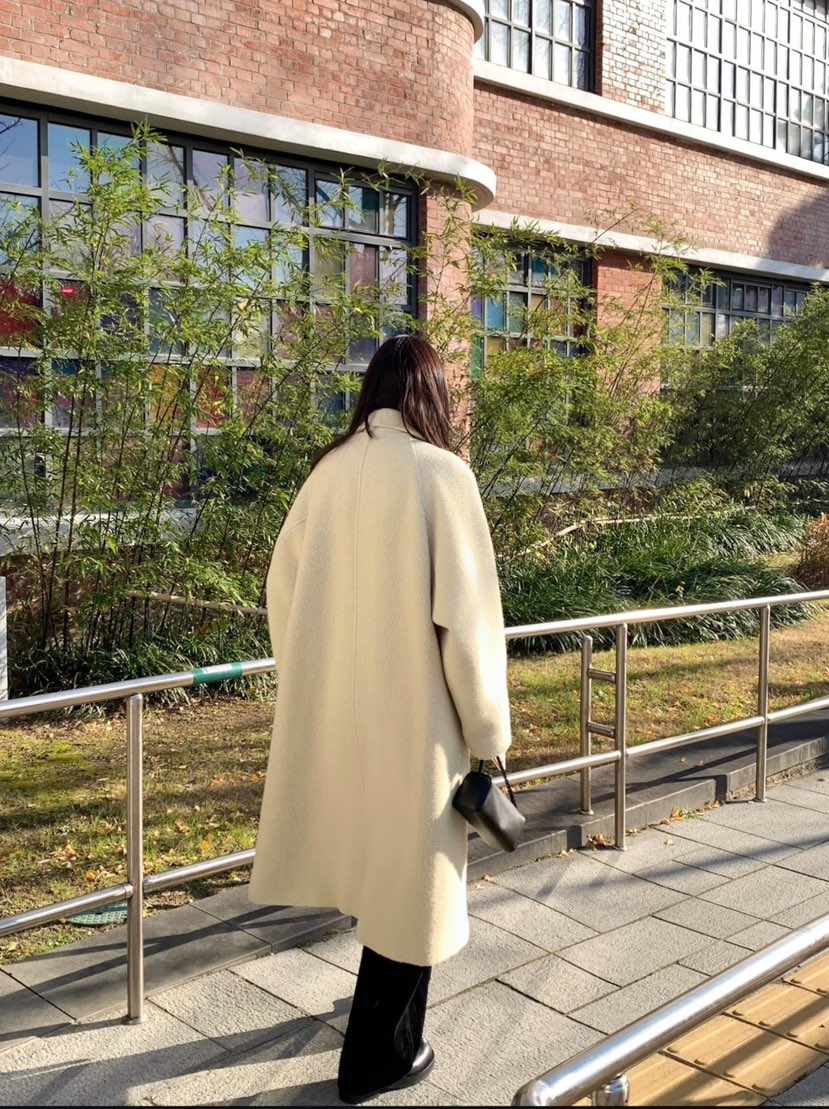 COURGETTE東大門㊣代購女士新款推薦時尚休閑25秋冬中長款大衣COURGETTE中長款大衣