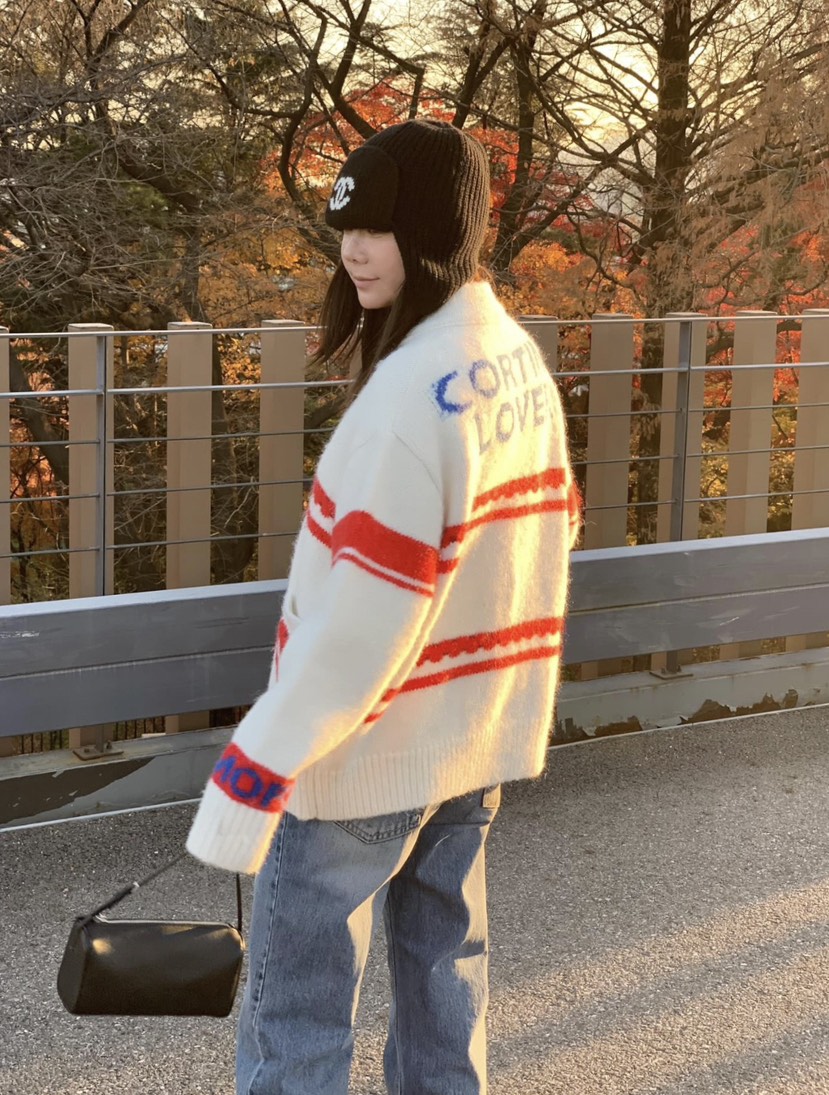 COURGETTE東大門㊣直郵女士新款推薦休閑時尚人氣職業針織衫COURGETTE針織衫