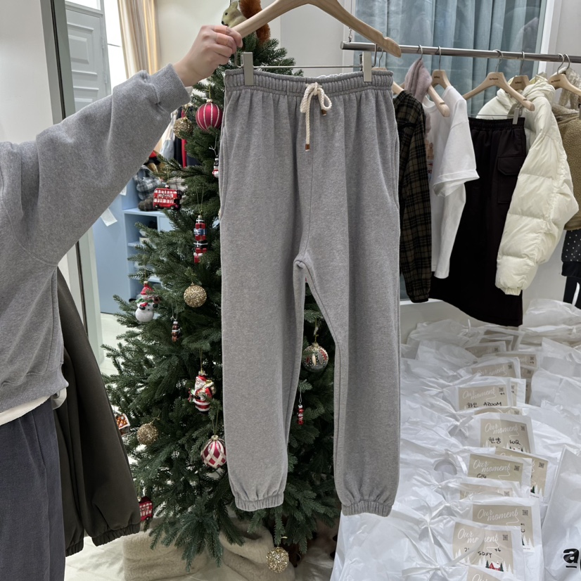 OURMOMENT韓國直郵㊣女裝新款25秋冬職業熱賣人氣休閑褲加絨OURMOMENT休閑褲圖色2