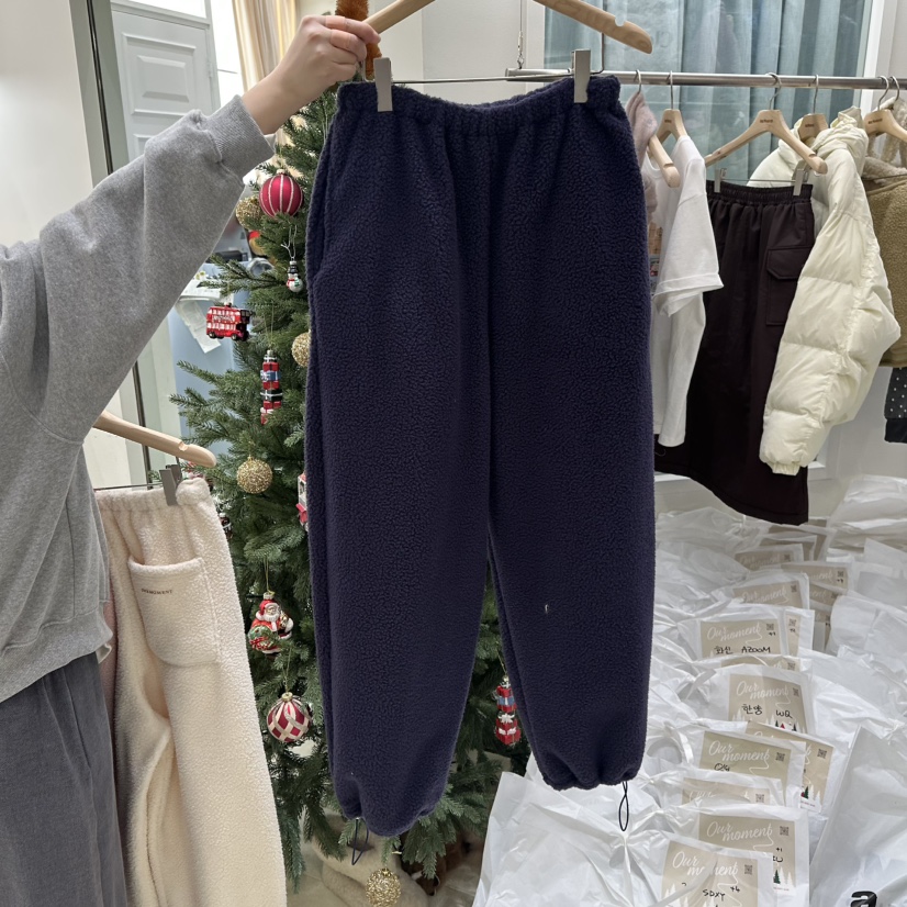 OURMOMENT韓國直郵㊣女裝新款職業25秋冬時尚推薦休閑褲加絨OURMOMENT休閑褲圖色2