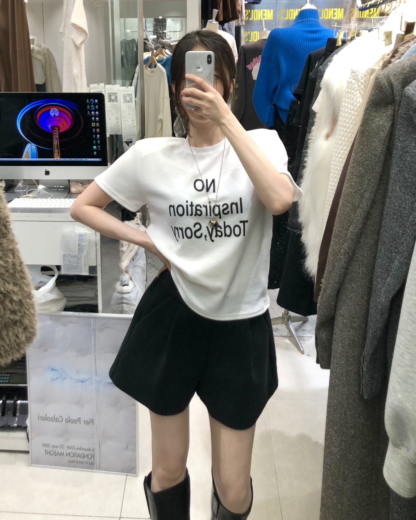 WORK SHOP東大門㊣直郵女裝新品25秋冬人氣休閑推薦職業T恤Work_shopT恤