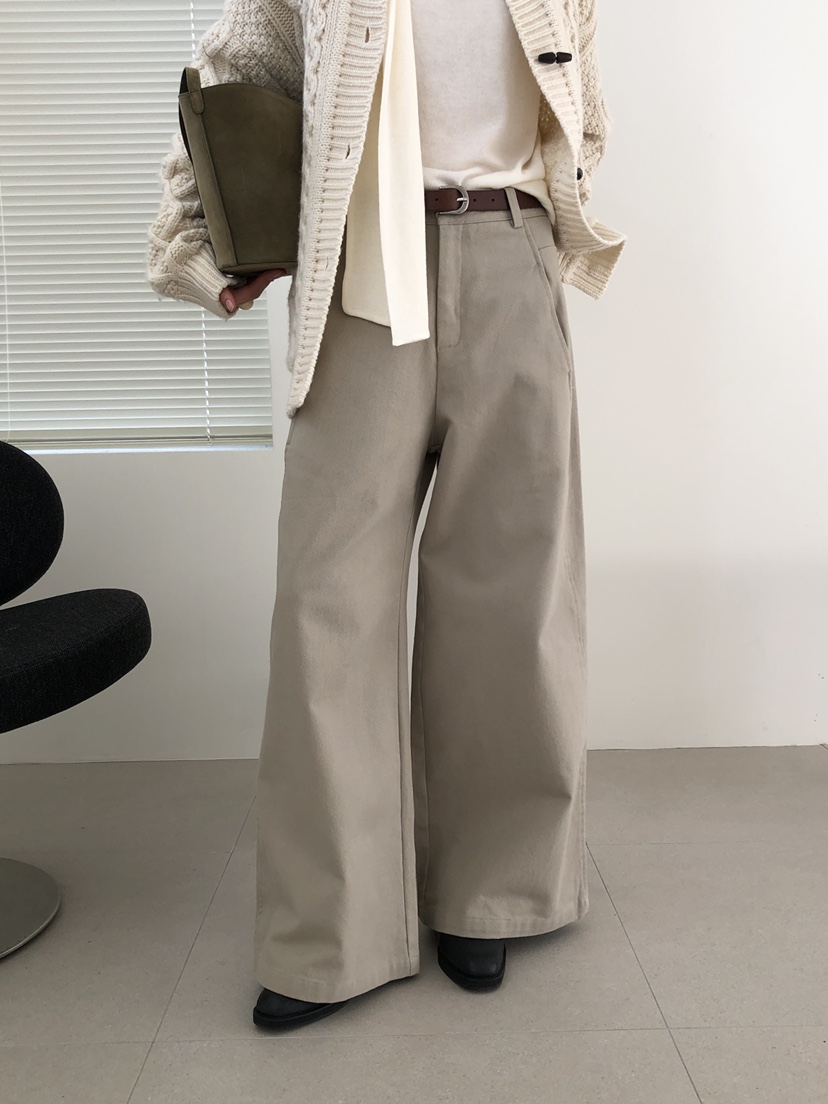 B_GARDER韓國代購㊣女裝新品休閑人氣熱賣休閑褲不含腰帶棉B.GARDER休閑褲圖色1