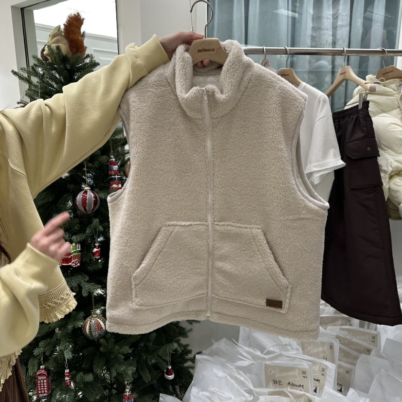 OURMOMENT韓國直郵㊣女士新品熱賣推薦25秋冬休閑時尚職業馬甲OURMOMENT馬甲圖色1