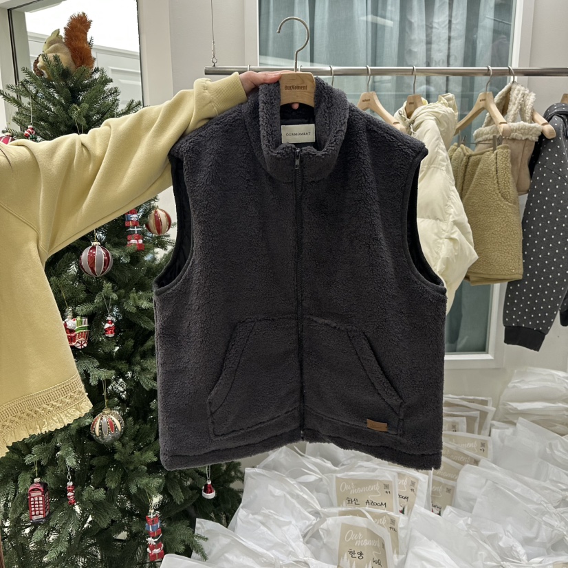 OURMOMENT韓國直郵㊣女士新品熱賣推薦25秋冬休閑時尚職業馬甲OURMOMENT馬甲圖色3