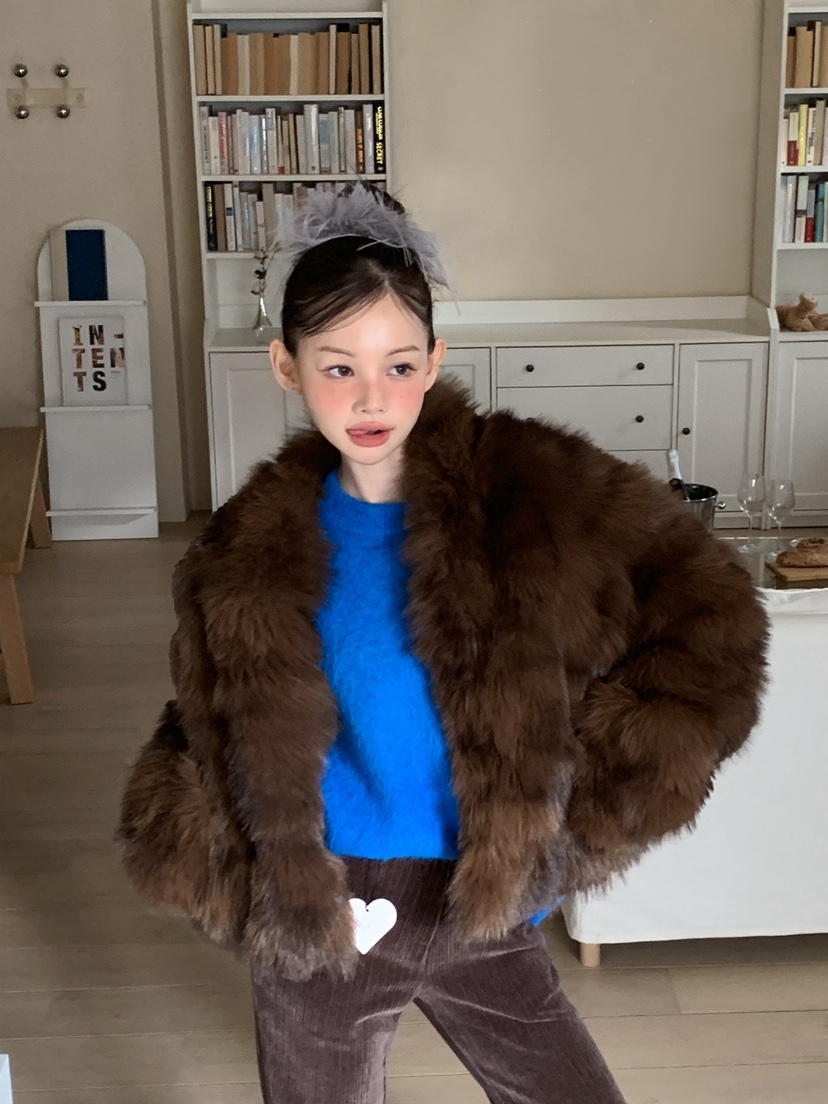 JKICHI韓國直郵㊣女士新款時尚人氣25秋冬推薦休閑短款大衣JKICHI短款大衣