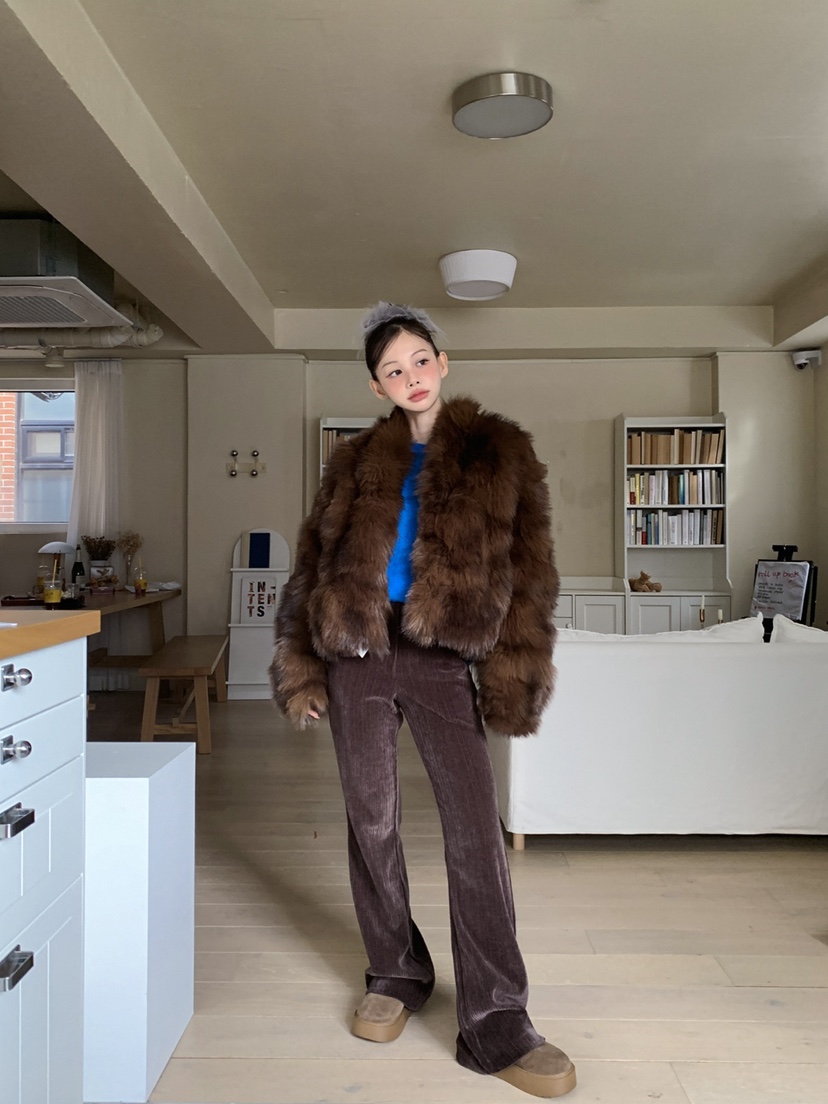 JKICHI韓國直郵㊣女士新款時尚人氣25秋冬推薦休閑短款大衣JKICHI短款大衣