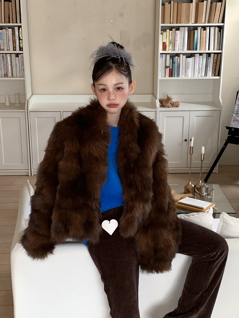 JKICHI韓國直郵㊣女士新款時尚人氣25秋冬推薦休閑短款大衣JKICHI短款大衣