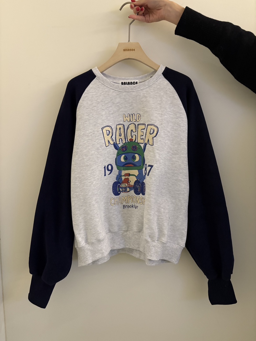 BALANCE東大門㊣實拍女裝新品熱賣25秋冬時尚職業休閑衛衣加絨BALANCE衛衣圖色2