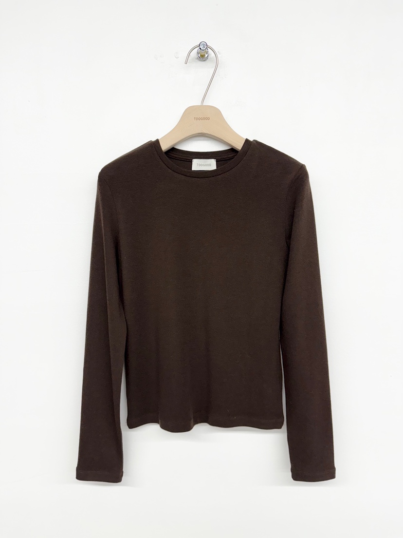 TOOGOOD韓國直郵㊣女士新品休閑25秋冬職業熱賣推薦長袖T恤TOOGOOD長袖T恤圖色4棕色