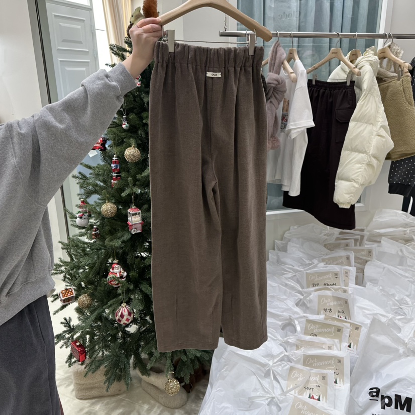 OURMOMENT東大門㊣代購女士新款25秋冬職業時尚推薦人氣休閑褲OURMOMENT休閑褲