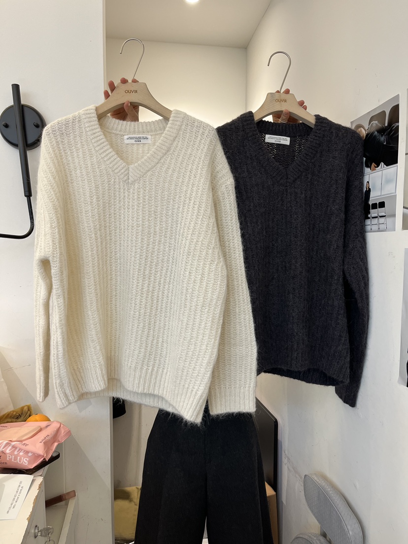 OUVIR韓國直郵㊣女裝新款時尚休閑推薦25秋冬熱賣職業人氣毛衣O.V.R/OUVIR毛衣