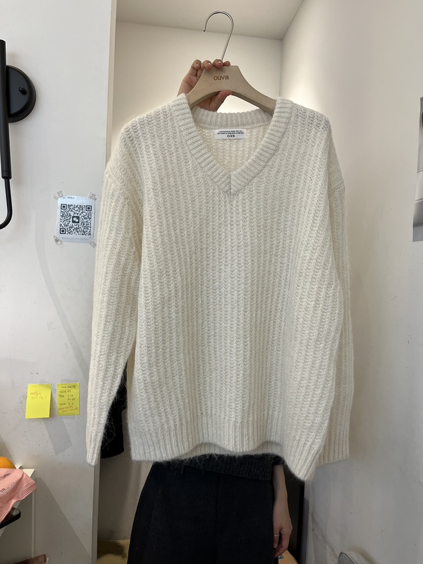 OUVIR韓國直郵㊣女裝新款時尚休閑推薦25秋冬熱賣職業人氣毛衣O.V.R/OUVIR毛衣圖色1