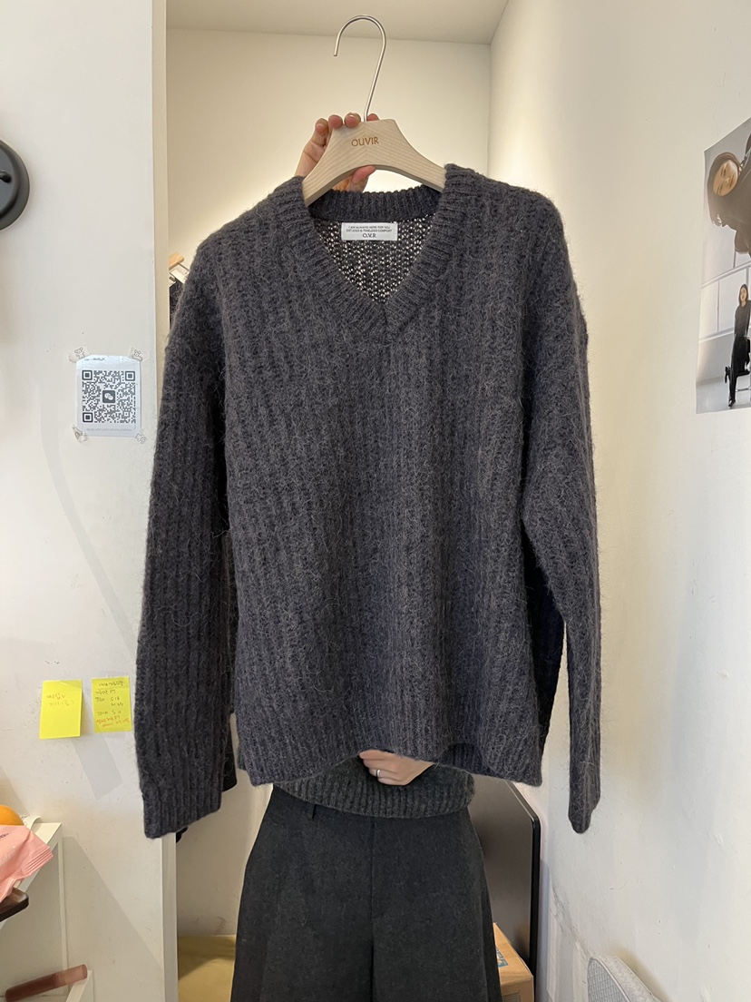 OUVIR韓國直郵㊣女裝新款時尚休閑推薦25秋冬熱賣職業人氣毛衣O.V.R/OUVIR毛衣圖色2