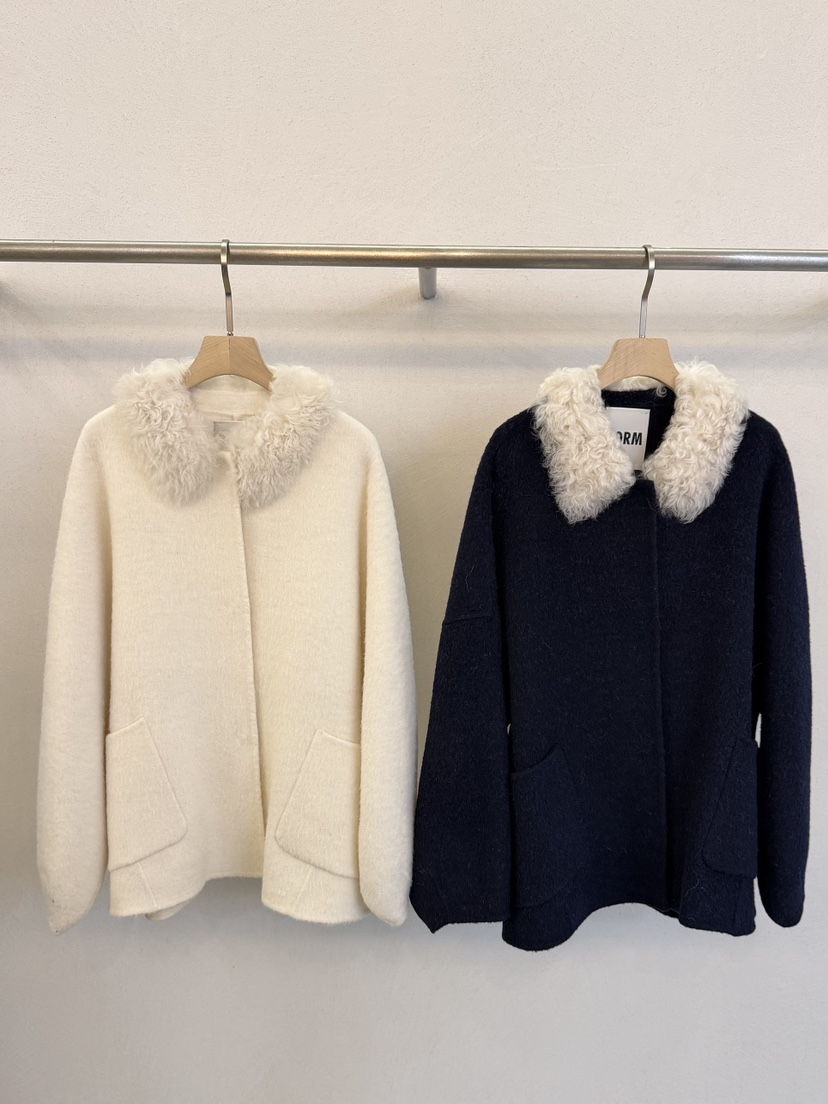 FORM韓國代購㊣女士新品25秋冬人氣休閑時尚推薦職業夾克羊毛FORM夾克