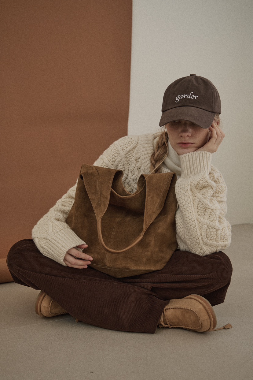 B_GARDER東大門㊣直郵女裝新品人氣休閑25秋冬手拿包腋下包麂皮B.GARDER手拿包/腋下包