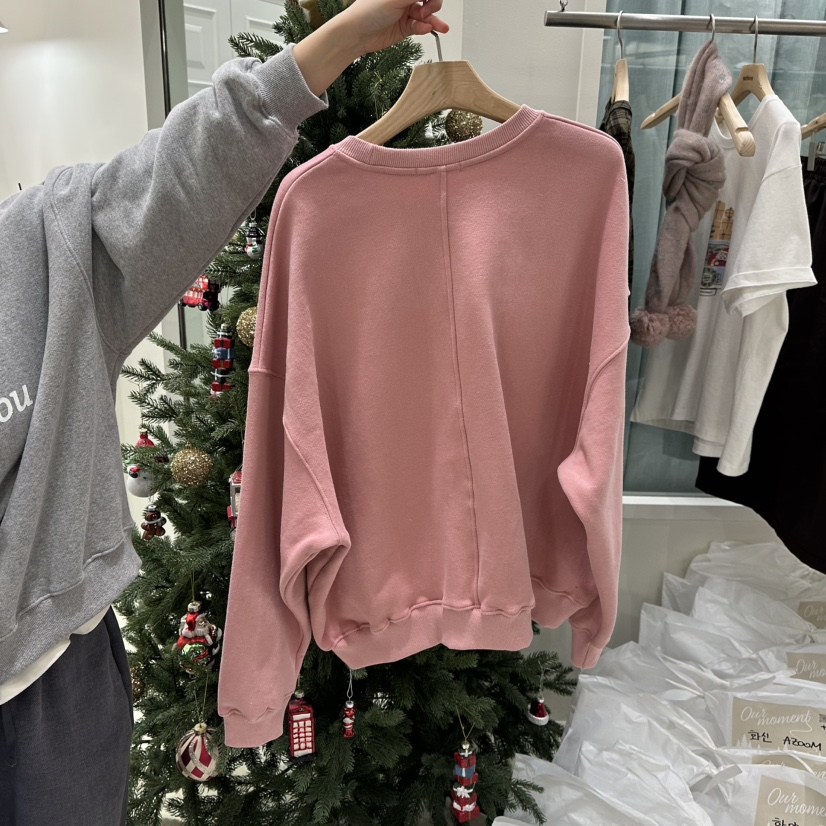 OURMOMENT韓國直郵㊣女士新品25秋冬職業人氣推薦熱賣衛衣加絨OURMOMENT衛衣