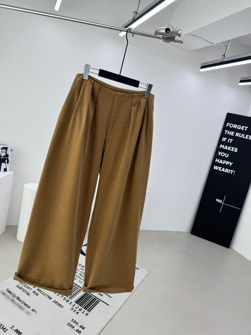 RED-A韓國代購㊣女裝新款時尚熱賣25秋冬推薦職業休閑褲褶裥RED-A休閑褲圖色1