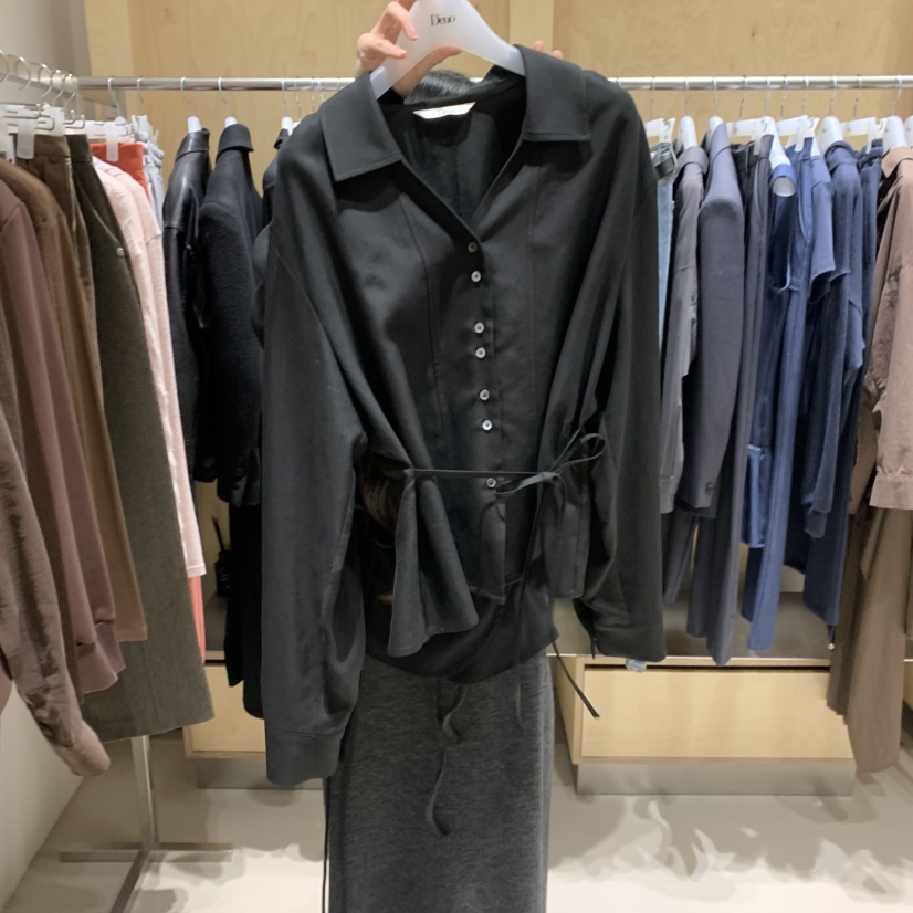 DEUO東大門㊣代購女士新品休閑職業時尚推薦襯衫蕾絲衫腰帶DEUO襯衫/蕾絲衫圖色2