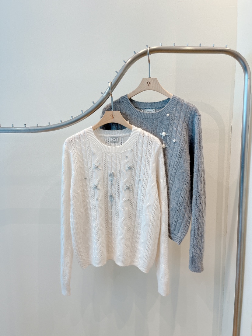 OVE韓國代購㊣女士新品時尚25秋冬推薦休閑人氣職業熱賣針織衫OVE針織衫