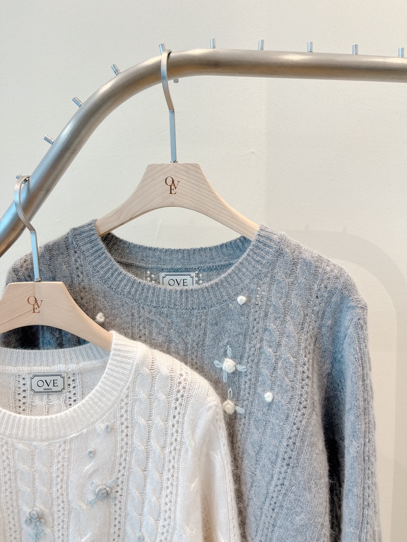 OVE韓國代購㊣女士新品時尚25秋冬推薦休閑人氣職業熱賣針織衫OVE針織衫