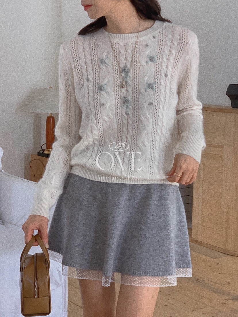 OVE韓國代購㊣女士新品時尚25秋冬推薦休閑人氣職業熱賣針織衫OVE針織衫