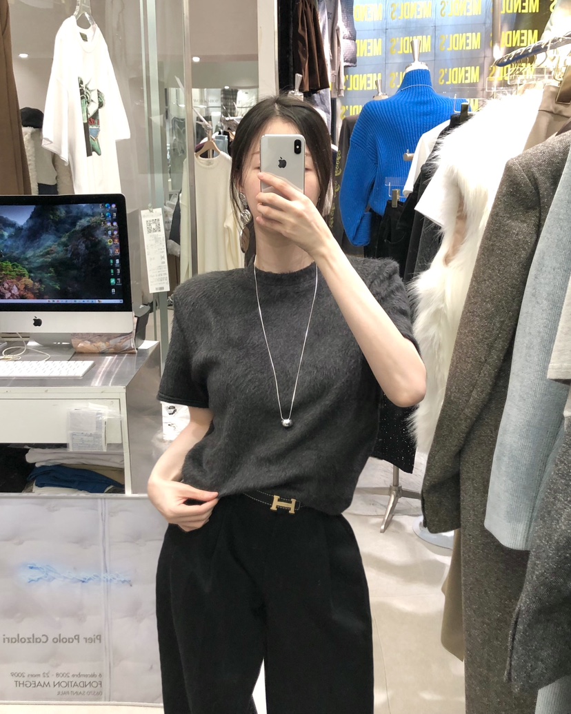 WORK SHOP東大門㊣代購女士新品職業人氣推薦T恤安哥拉羊毛Work_shopT恤