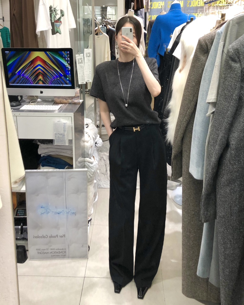 WORK SHOP東大門㊣代購女士新品職業人氣推薦T恤安哥拉羊毛Work_shopT恤