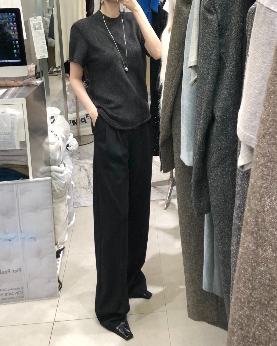 WORK SHOP東大門㊣代購女士新品職業人氣推薦T恤安哥拉羊毛Work_shopT恤