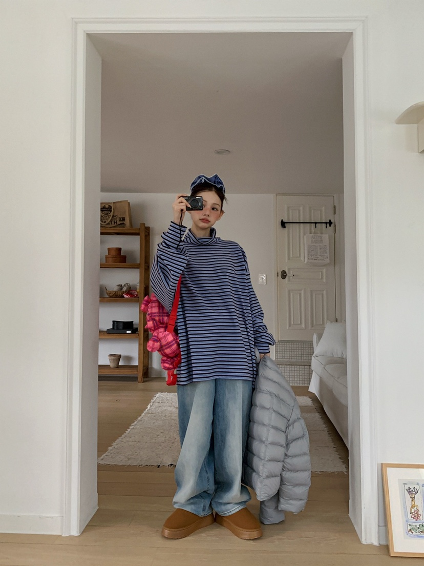 JKICHI東大門㊣代購女士新款熱賣時尚休閑人氣推薦25秋冬長袖T恤JKICHI長袖T恤