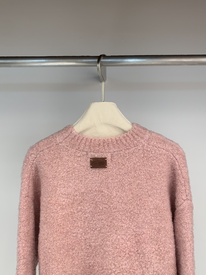 ONE MONE韓國代購㊣女士新款推薦人氣25秋冬休閑職業毛衣柔軟ONE MONE毛衣