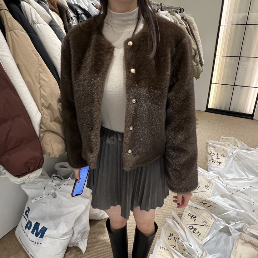 VENIR-a東大門㊣代購女士新品時尚25秋冬職業人氣夾克貝雷VENIR-a夾克圖色1