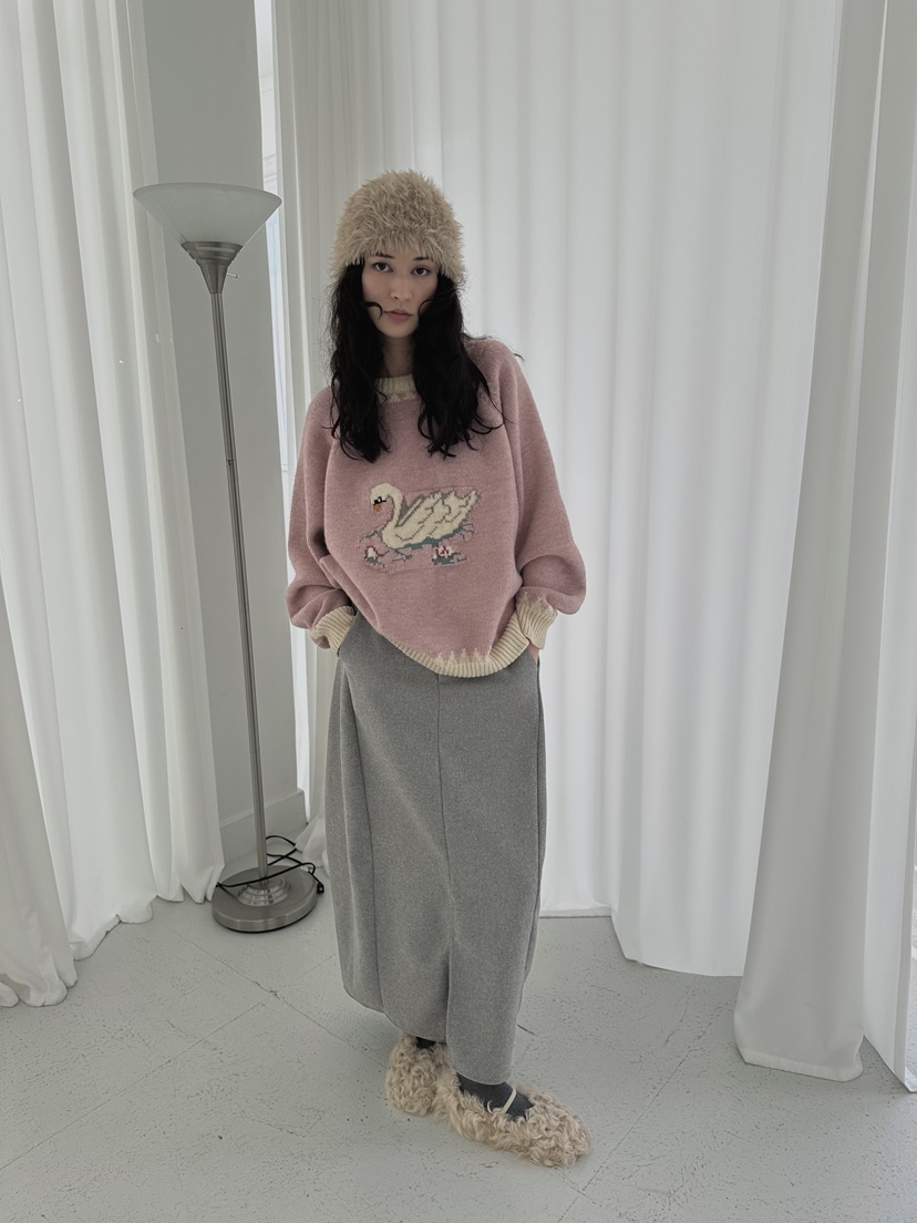 UOOV東大門㊣代購女裝新品職業人氣推薦熱賣針織衫復古鴨絨UOOV針織衫