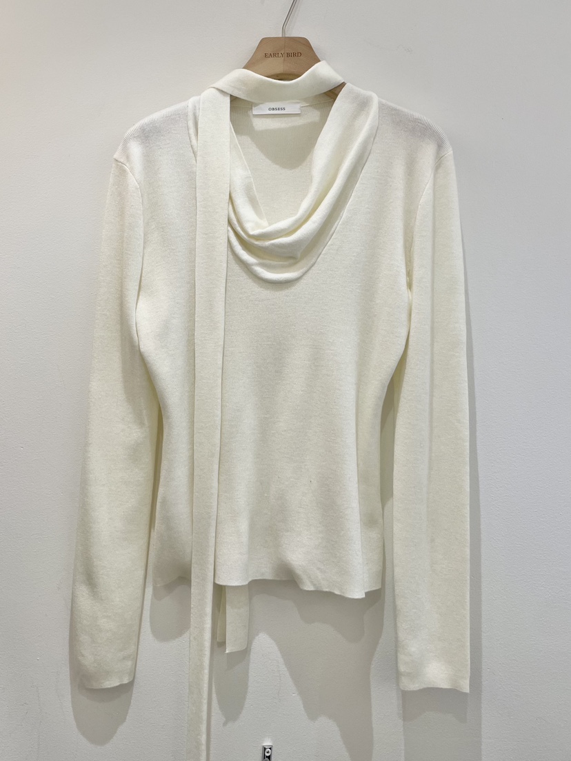 OBSESS東大門㊣直郵女裝新品休閑時尚推薦熱賣針織衫含圍巾OBSESS/EARLY BIRD針織衫圖色1