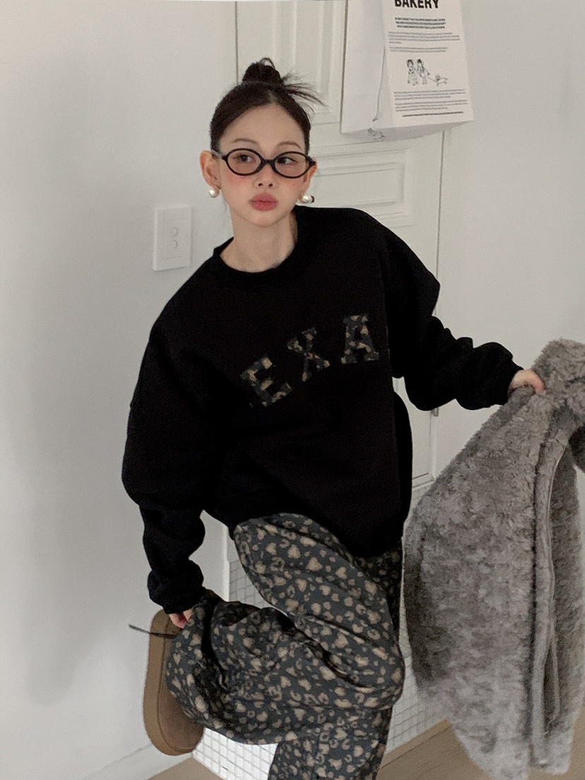 JKICHI東大門㊣代購女士新品時尚25秋冬人氣休閑推薦職業衛衣JKICHI衛衣圖色1