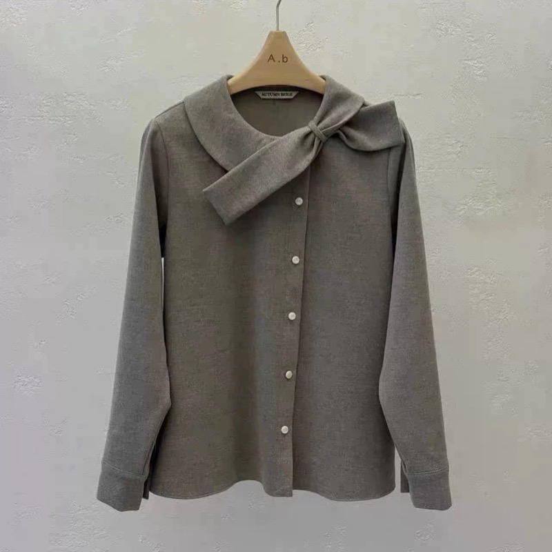 AUTUMN BEIGE PLUS韓國代購㊣女裝新款推薦職業襯衫蕾絲衫A.b/AUTUMN BEIGE襯衫/蕾絲衫圖色1