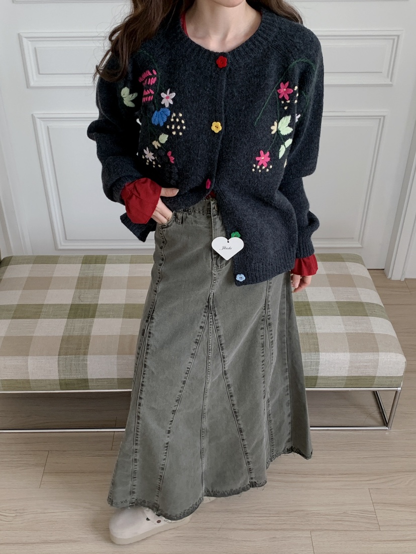 JKICHI東大門㊣實拍女裝新品推薦25秋冬人氣職業休閑熱賣長裙JKICHI長裙