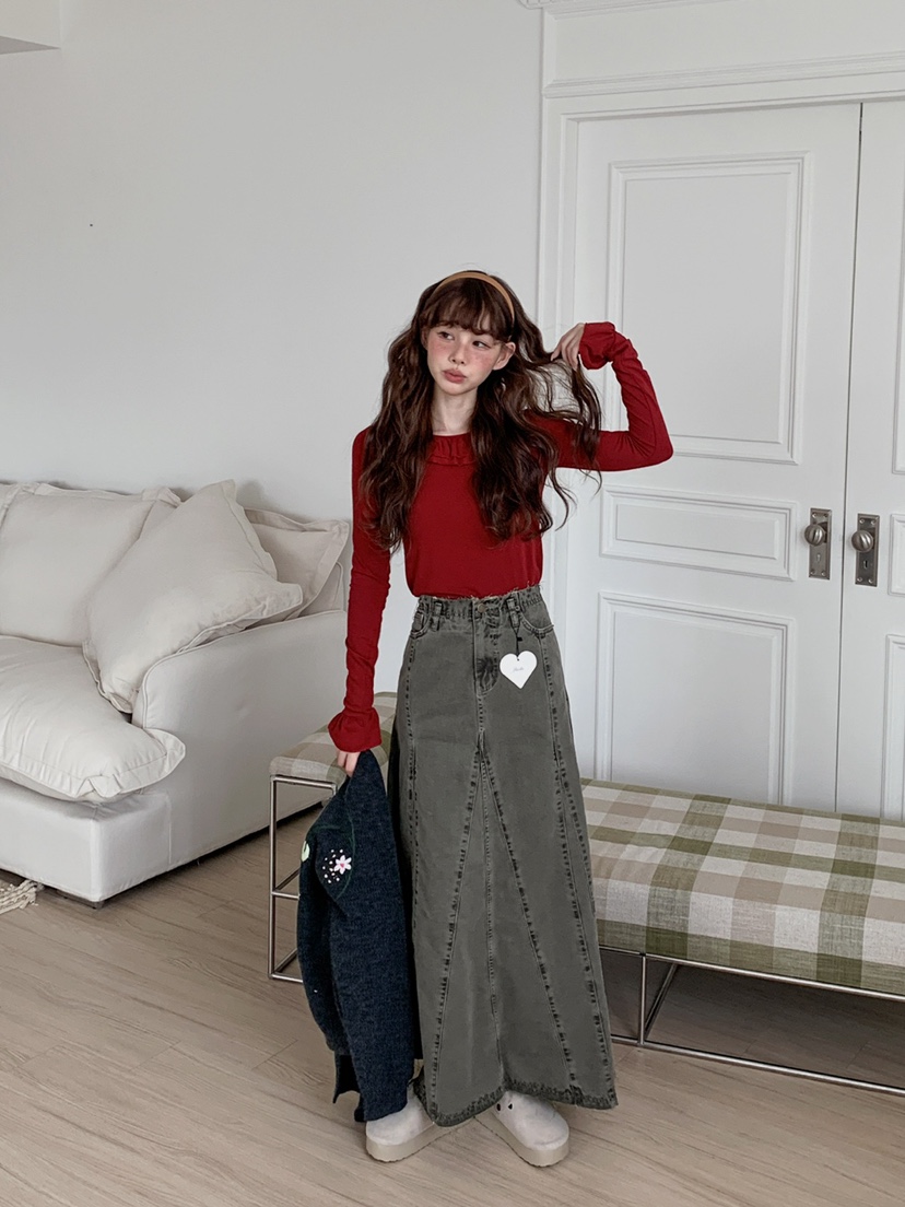 JKICHI東大門㊣實拍女裝新品推薦25秋冬人氣職業休閑熱賣長裙JKICHI長裙