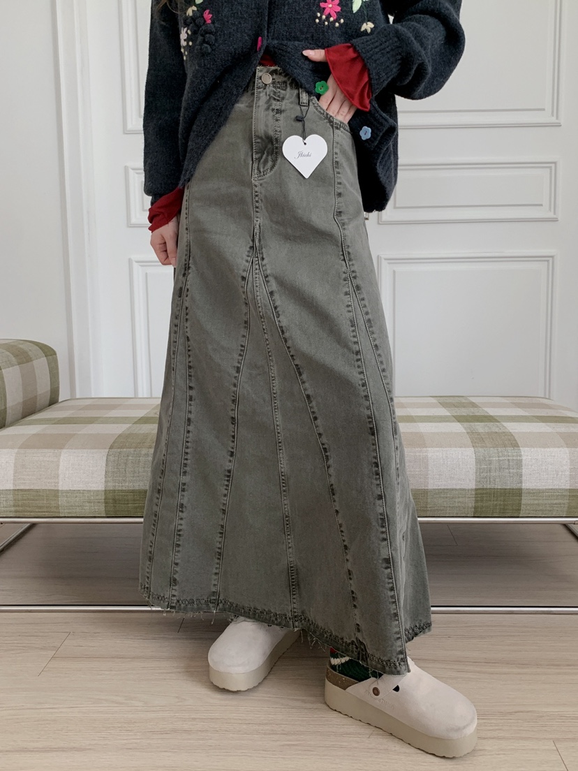 JKICHI東大門㊣實拍女裝新品推薦25秋冬人氣職業休閑熱賣長裙JKICHI長裙圖色1