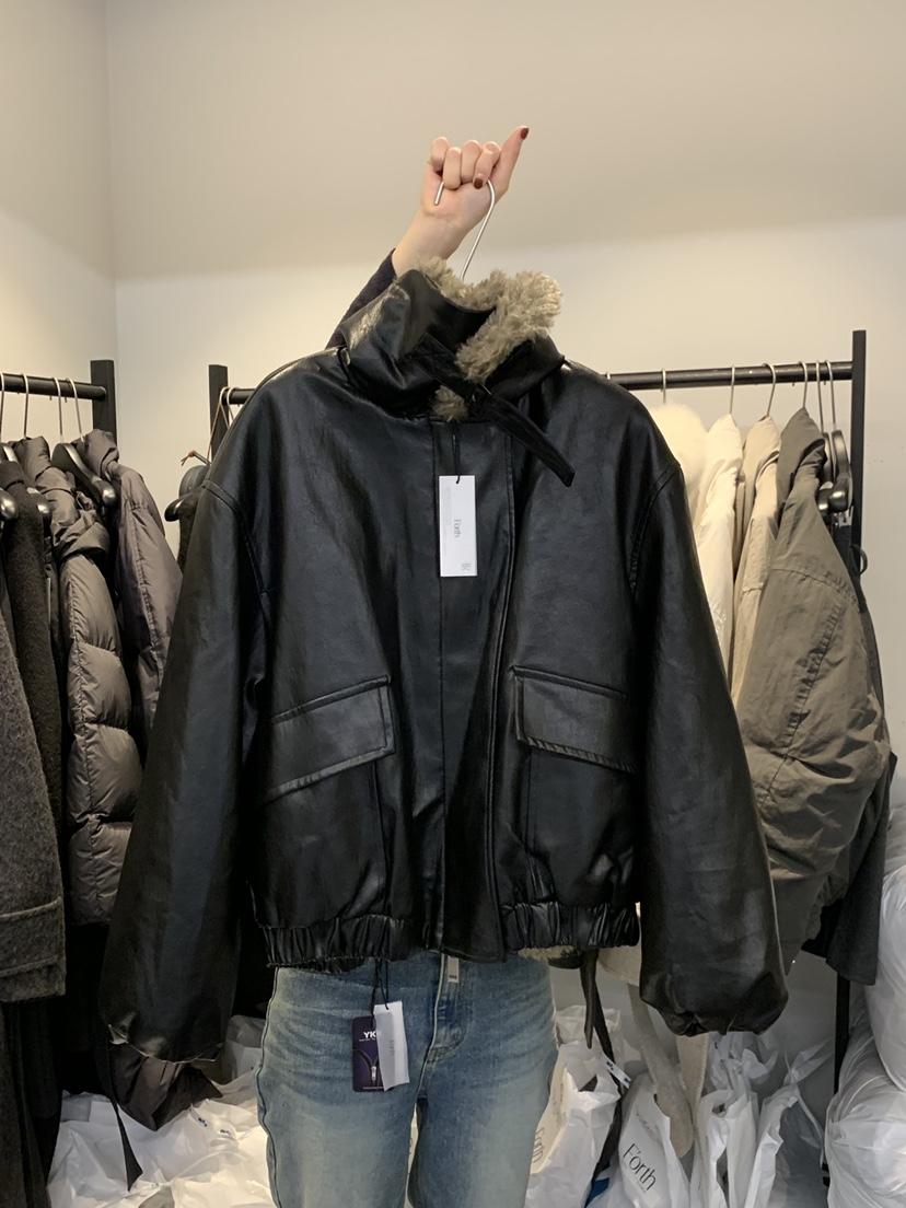 FORTH東大門㊣實拍女士新品推薦熱賣人氣職業休閑時尚夾克皮革FORTH夾克
