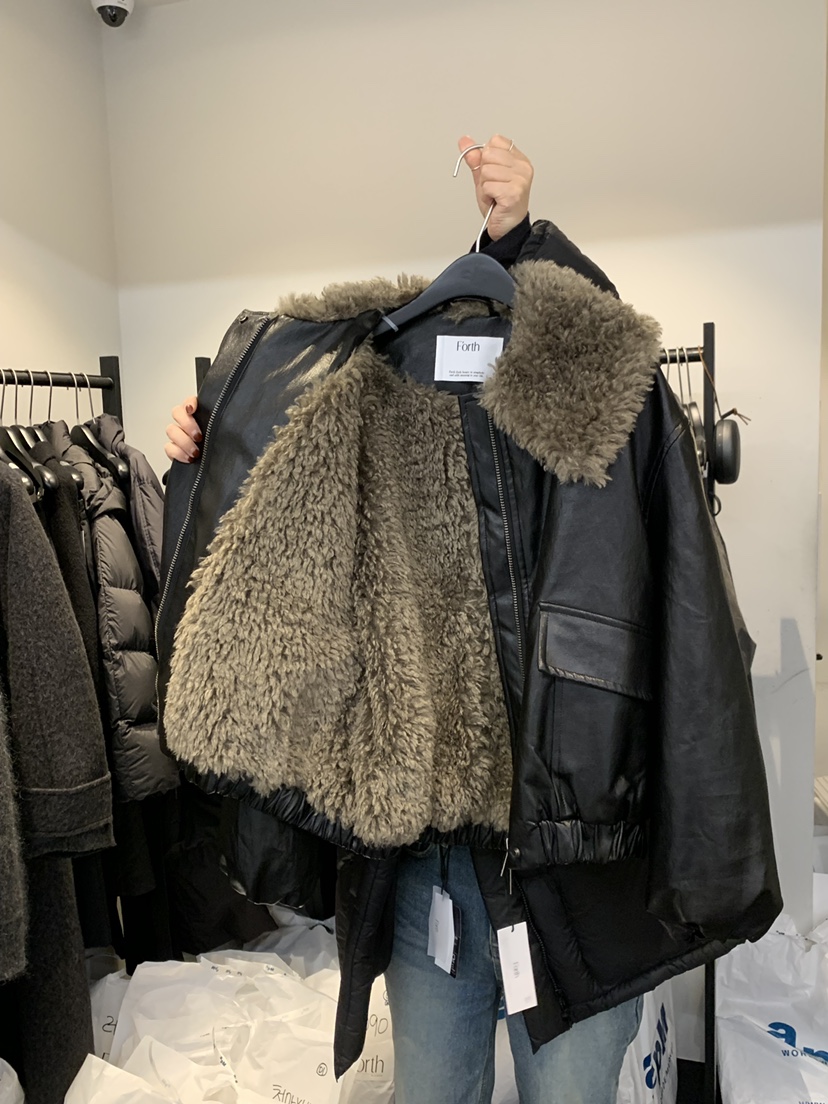 FORTH東大門㊣實拍女士新品推薦熱賣人氣職業休閑時尚夾克皮革FORTH夾克