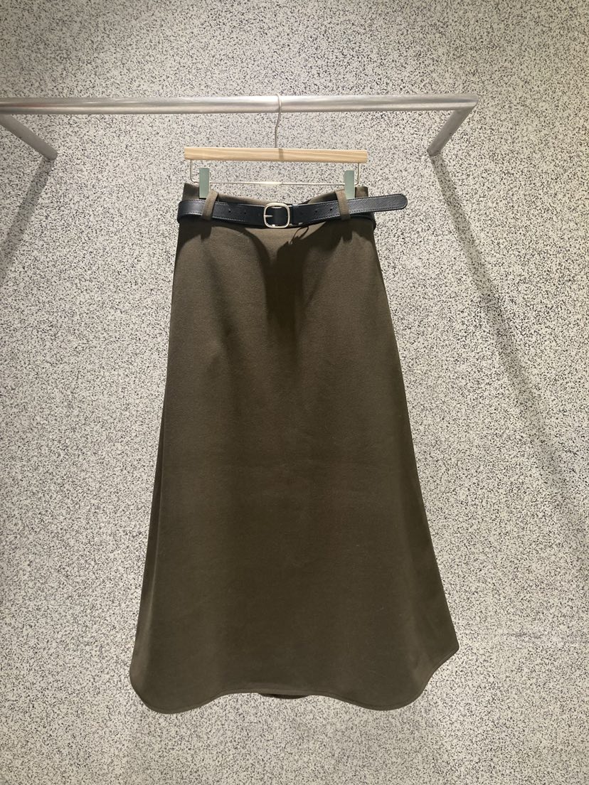 ADDICTED韓國代購㊣女士新款推薦時尚休閑人氣25秋冬長裙含腰帶ADDICTED長裙圖色1