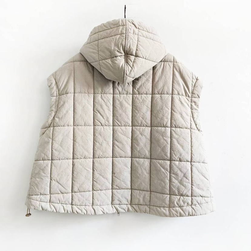 PUCO東大門㊣代購女士新品25秋冬人氣休閑推薦馬甲絎縫連帽棉PUCO馬甲