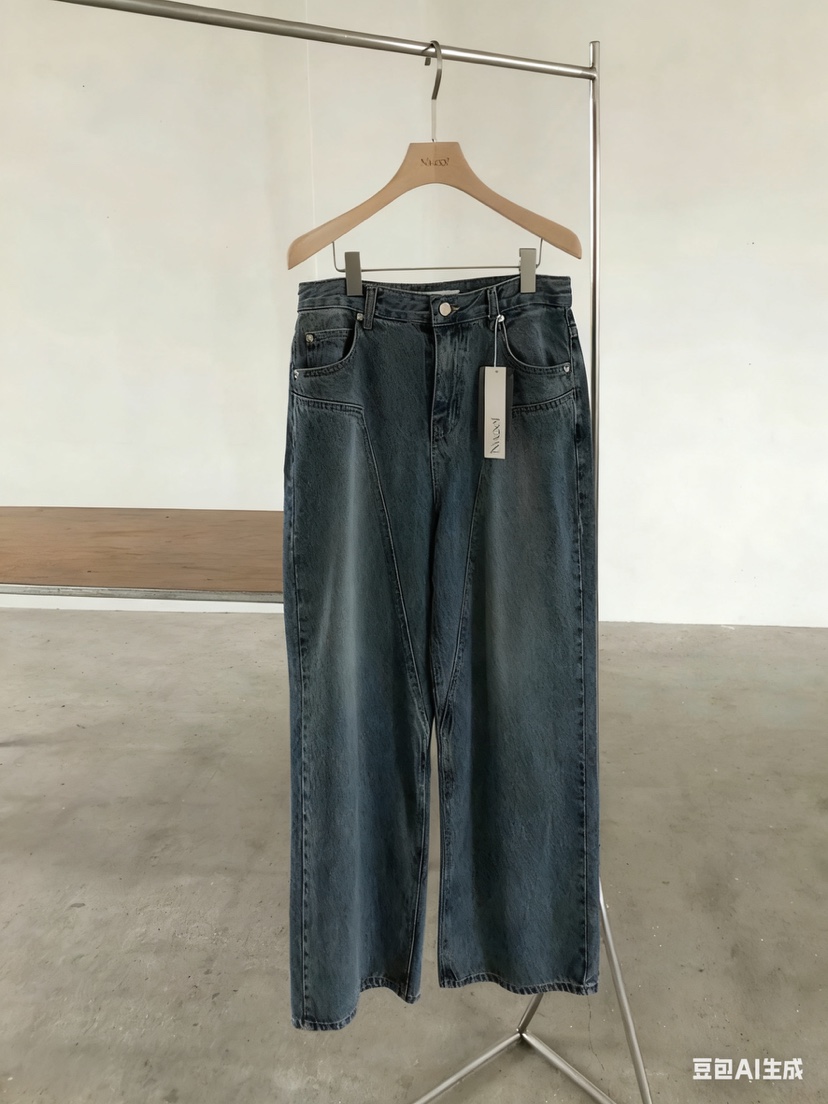 NWEOL韓國代購㊣女士新款職業推薦人氣熱賣時尚休閑25秋冬牛仔褲NWEOL牛仔褲圖色1